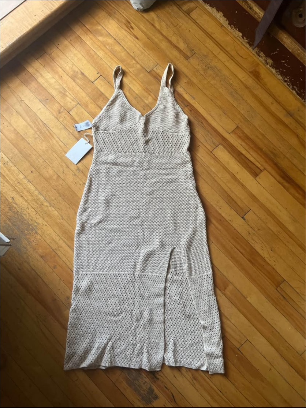 Aritzia Birch Knit Midi Dress with Side Slit - Picture 2 of 4